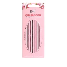 Наклейки для ногтей E.MI Charmicon 3D Silicone Stickers (Цепи № 7 черные/белые)
