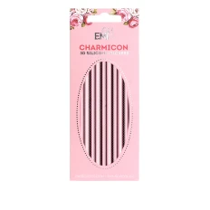 Наклейки для ногтей E.MI Charmicon 3D Silicone Stickers (Цепи № 9 черные/белые)