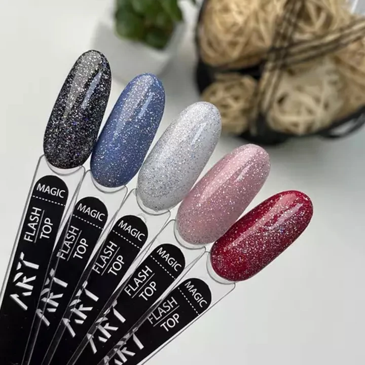 Топ для гель лака ART In Detail No Whipe Flash Top Magic светоотражающий 10 мл