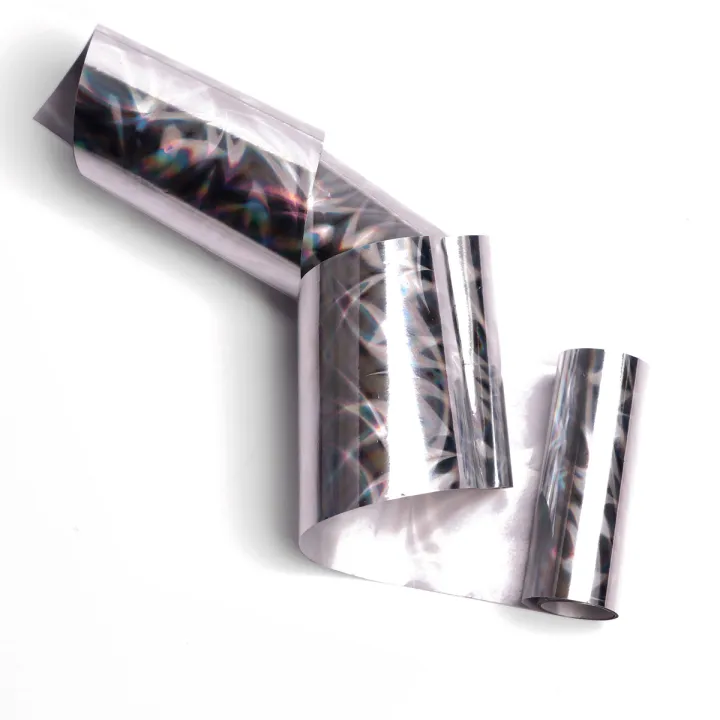 Фольга для лиття та кракелюра KOMILFO (Срібло-орнамент голограма)