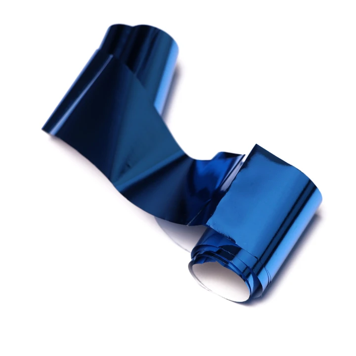 Фольга для лиття та кракелюра KOMILFO (Темно-блакитна глянцева)