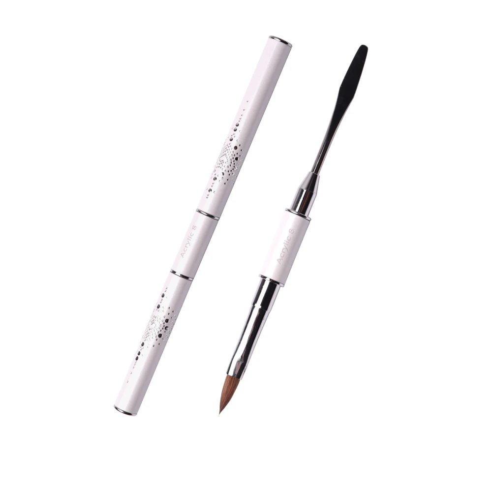 Пензлик KOMILFO Double Metall SpatulaAcrylicl 8 (Kolinsky)