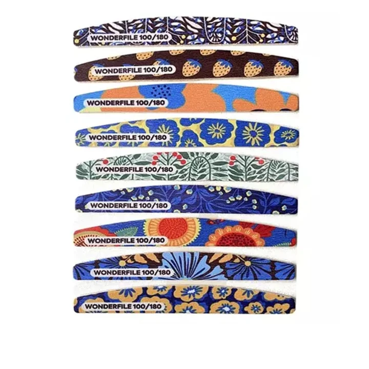 Пилка Wonderfile Півмісяць з принтом на деревяній основі на піні 25 шт (100/180 grit)