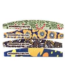 Пилка Wonderfile Полумесяц с принтом на деревянной основе на пене 25 шт (180/240 grit)