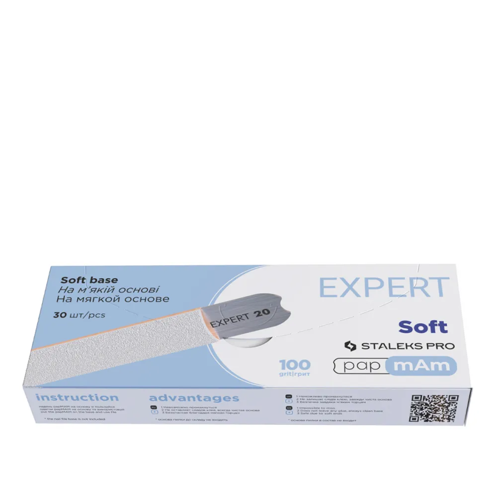 Набор сменных белых файлов для прямой пилы (на мягкой основе) Сталекс EXPERT 20 (30 шт) PAPMAM (100 grit)