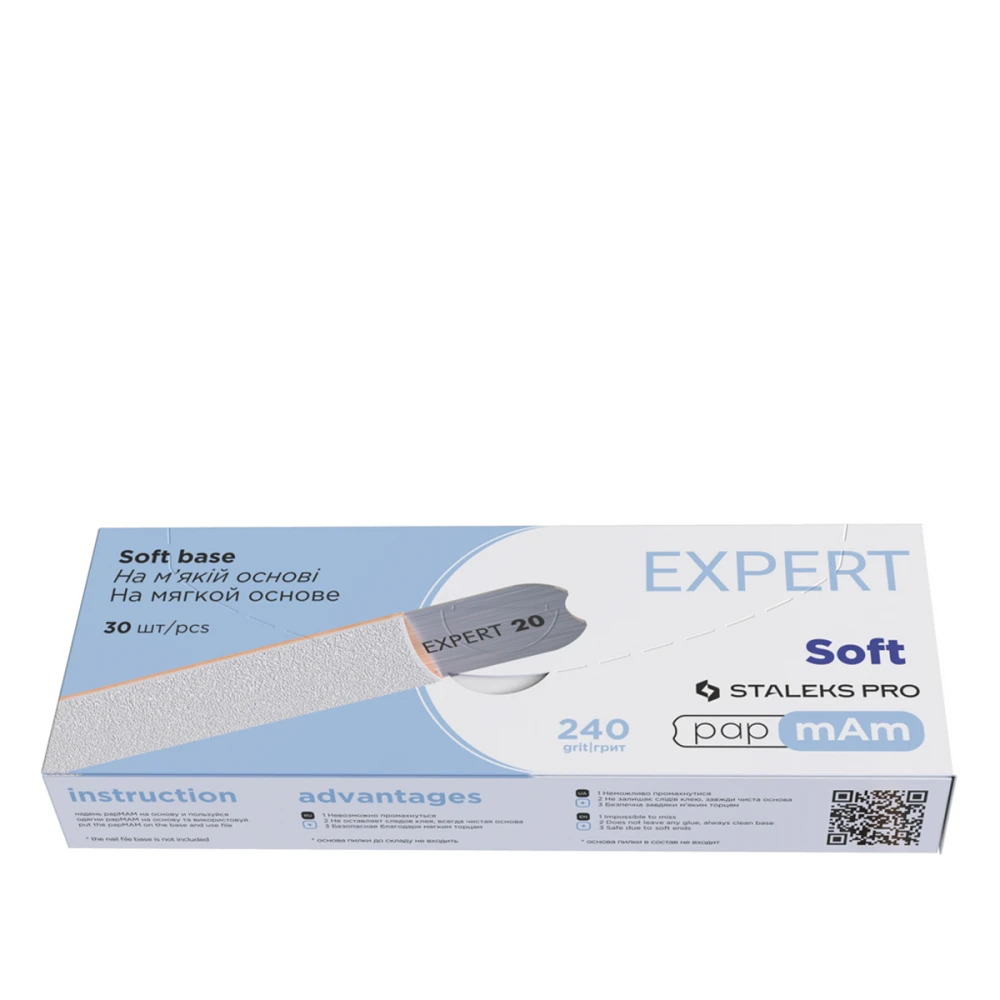 Набор сменных белых файлов для прямой пилы (на мягкой основе) Сталекс EXPERT 20 (30 шт) PAPMAM (240 grit)