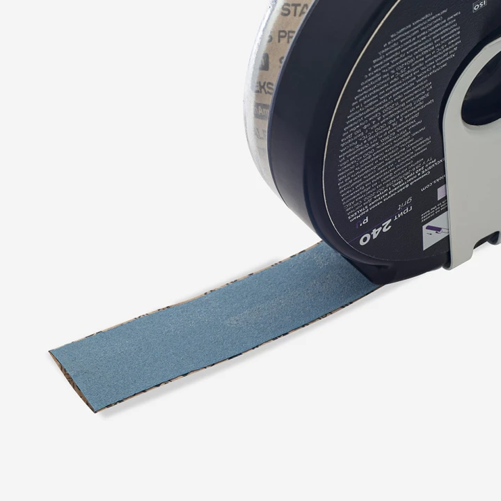 Файл-стрічка змінний в пластиковій катушці Сталекс Bobbinail з кліпсою PAPMAM Exclusive 240 грит 6 м