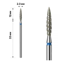Фреза Алмазна mArt 10 шт (М-02 Свічка торнадо BLUE 2.3*12)