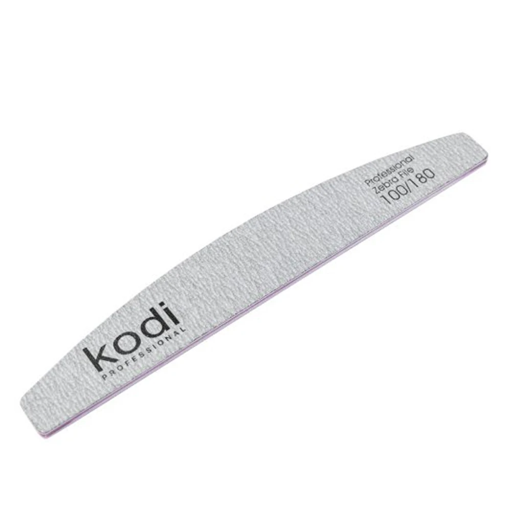 Пилка КODI Півмісяць № 127 світло сіра-фіолет 100/180 розмір (178/28/4)