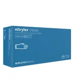 Перчатки нитрил без пудры нестер Nitrylex Classic Blue  100 шт (L)