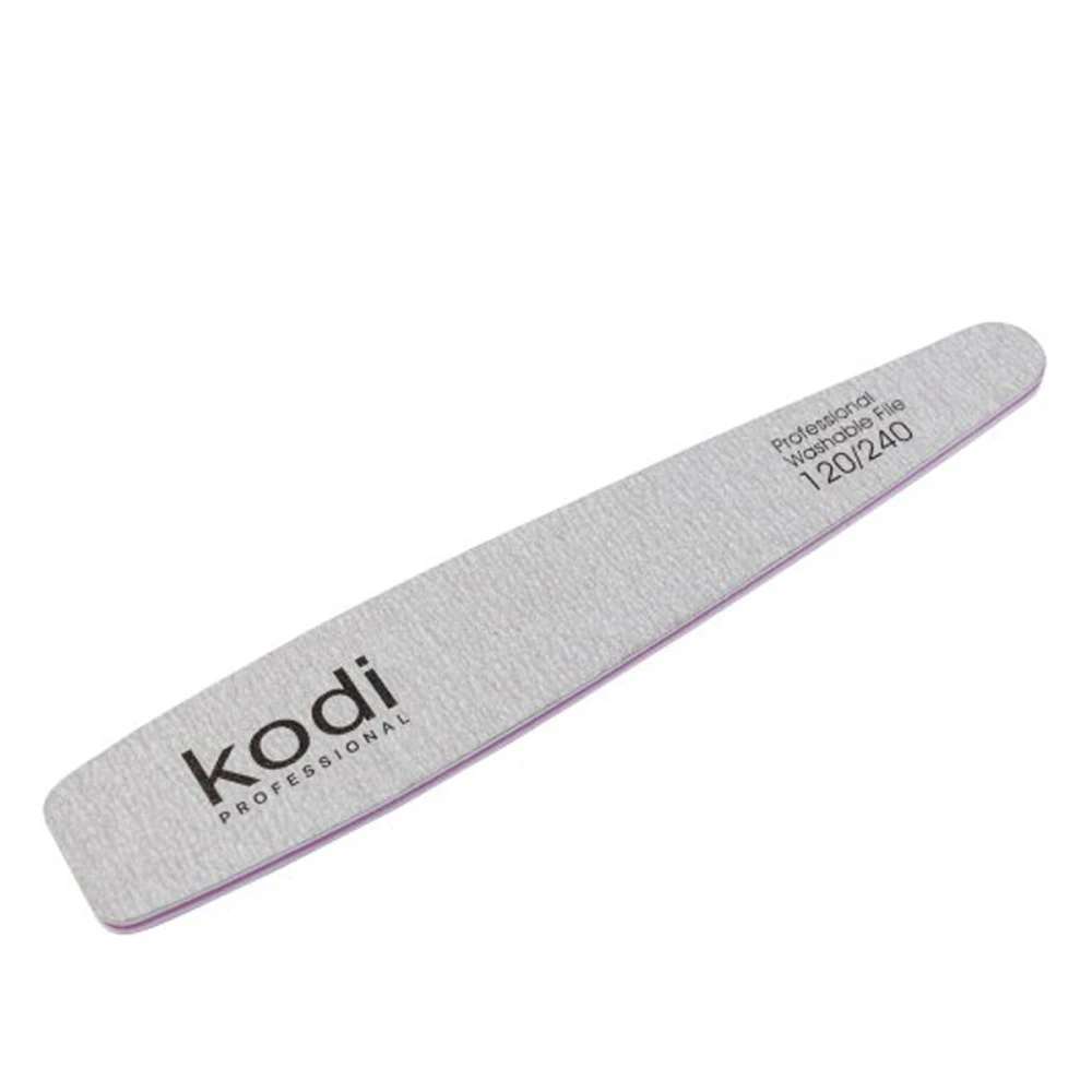 Пилка КODI Конической формы № 153 светло серая-фиолет 120/240 размер (178/32/4)