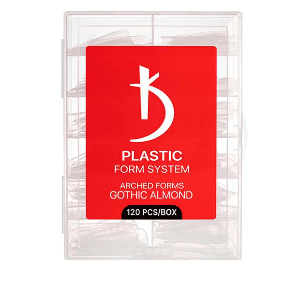 Форма багаторазова пластикова для нарощення нігтів KODI Arched forms Gothic Almond 120 шт