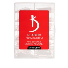 Форма многоразовая пластиковая для наращивания ногтей KODI Arched forms Gothic Almond 120 шт