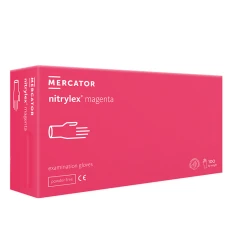 Перчатки нитрил без пудры нестер Nitrylex Magenta 100 шт (M)