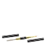 Кисть для акригеля овал+лопатка №4 черная