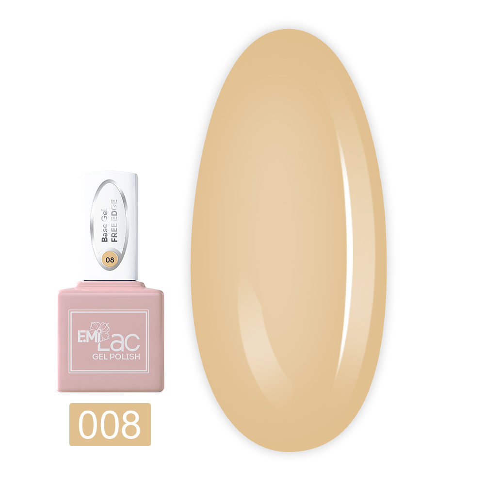 Гель-лак E.MI Lac Base Gel камуфлюючий 9 мл (08 Free Edge)