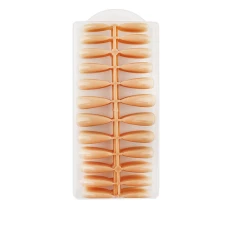 Камуфлирующие типсы гелевые для ногтей в пластиковом контейнере 240 штук стилет (№1 Nude)