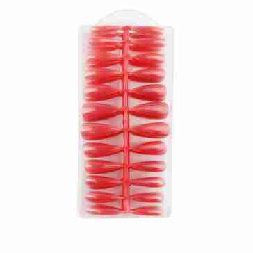 Тіпси камуфлюючі гелеві для нігтів у пластиковому контейнері 240 штук стілет (№3 Pink)