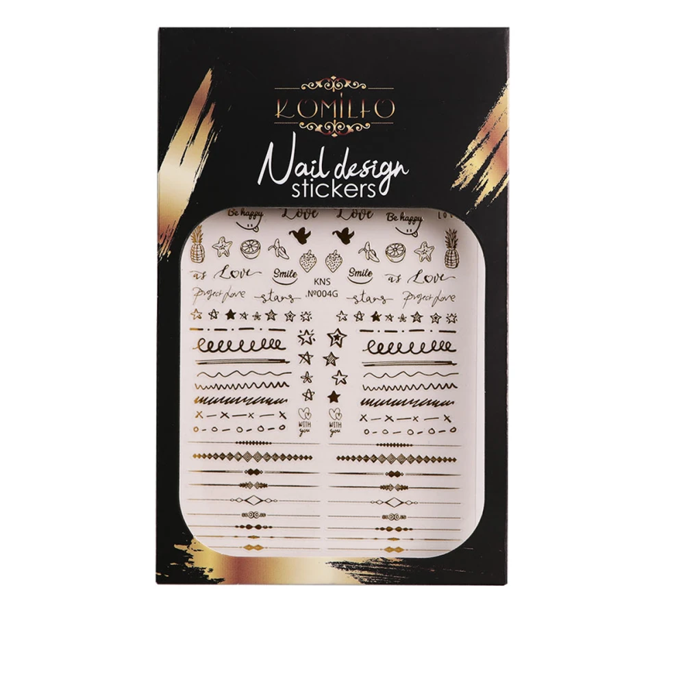 Наклейка KOMILFO Nail Design Sticker (004G)