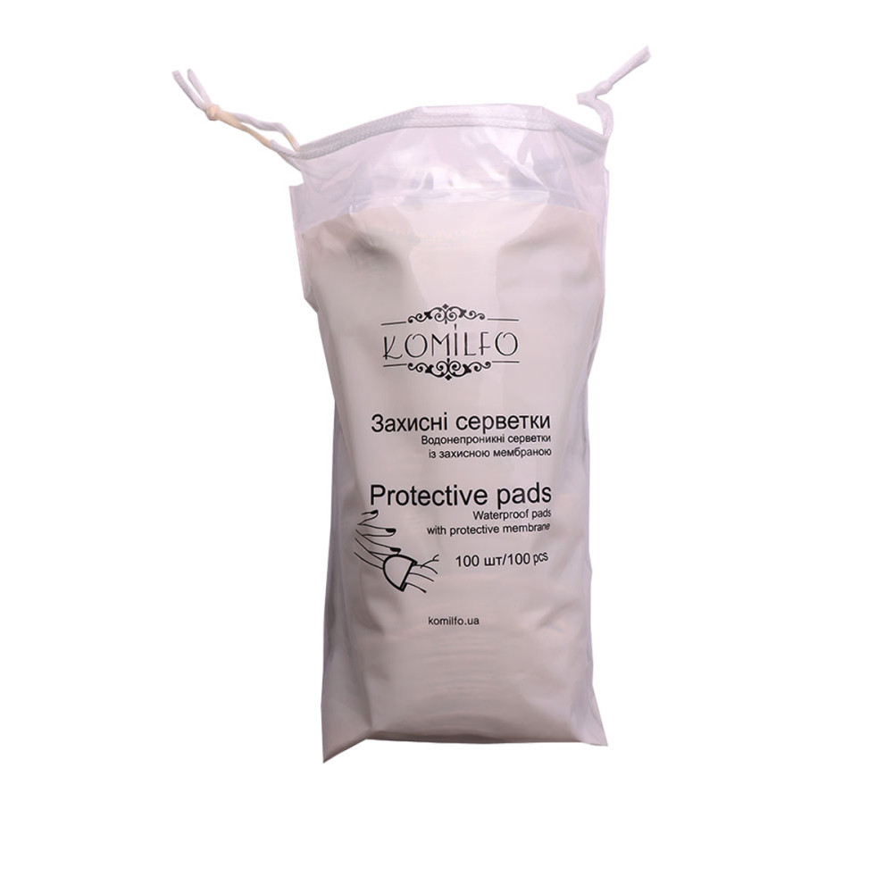 Серветки захистні безворсові KOMILFO Protective Pads 100 шт