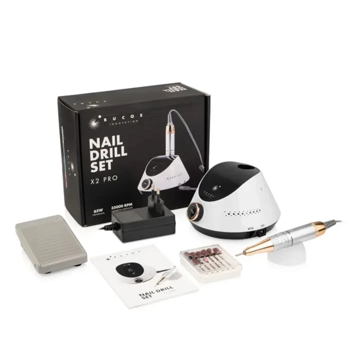 Фрезер для манікюру Bucos Nail Drill X2 PRO(65W35000 об) (WHITE PEARL)
