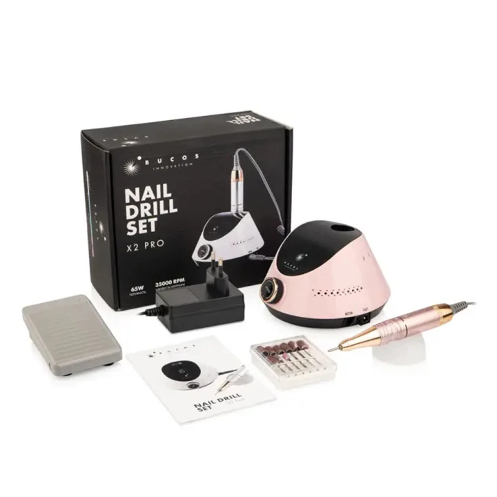 Фрезер для манікюру Bucos Nail Drill X2 PRO(65W35000 об) (BLUSH PINK)