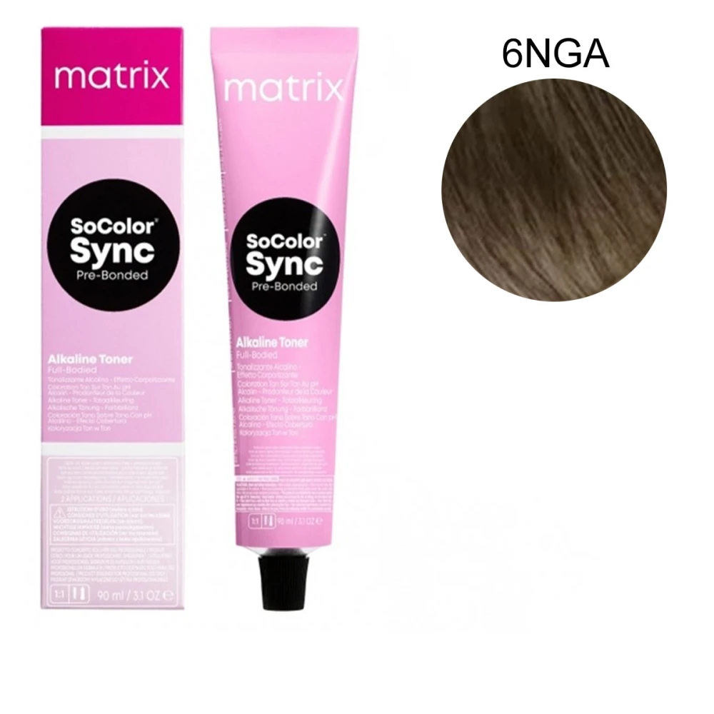 Фарба для волосся без аміаку Matrix Color SYNC 90 г (6NGA)