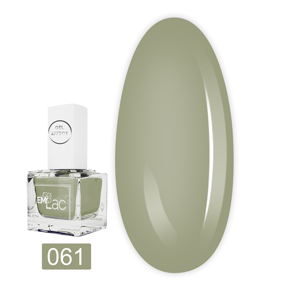 Лак E.MI Lac Gel Effect 6 мл (061 Димчастий нефрит)