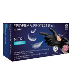 Рукавички нітрил неопудрені нестерильні Epiderm Protect Black 100 шт (XS)