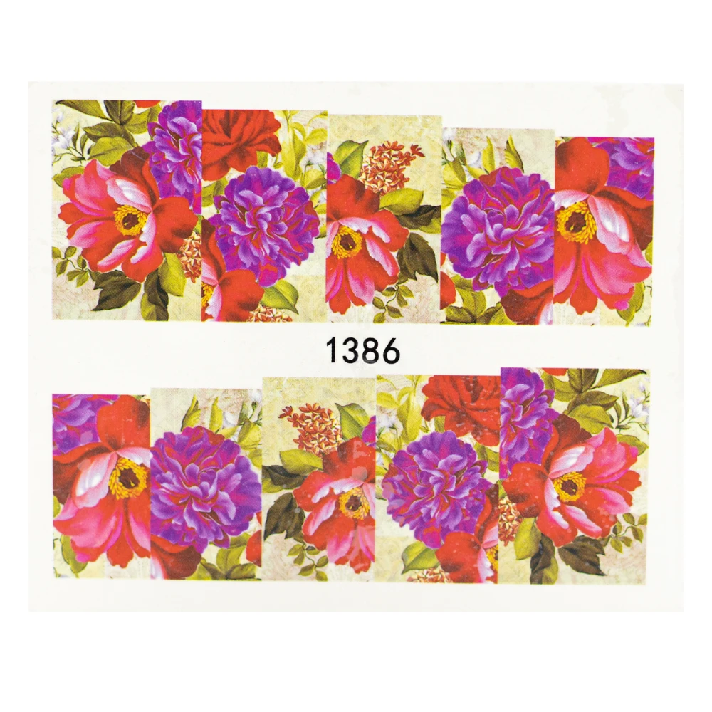 Наклейки NailStory водні для нігтів (XF1386)