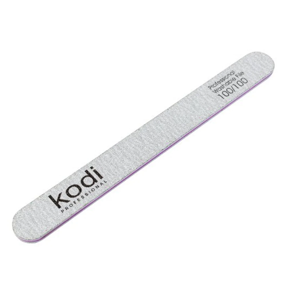 Пилка КODI Прямої форми № 100 сіра-фіолетова 100/100 розмір (178/19/4)