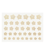 Декор сніжинки для нігтів золоті NailStory (3)