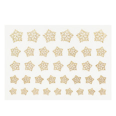 Декор снежинки для ногтей золотые NailStory (3)