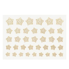 Декор сніжинки для нігтів золоті NailStory (3)