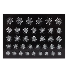 Декор сніжинки для нігтів білі NailStory (3)