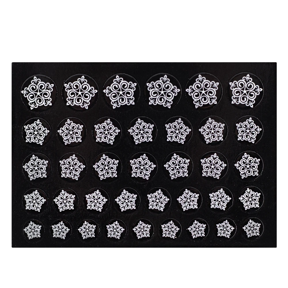 Декор снежинки для ногтей белый NailStory (4)