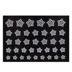 Декор сніжинки для нігтів білі NailStory (4)