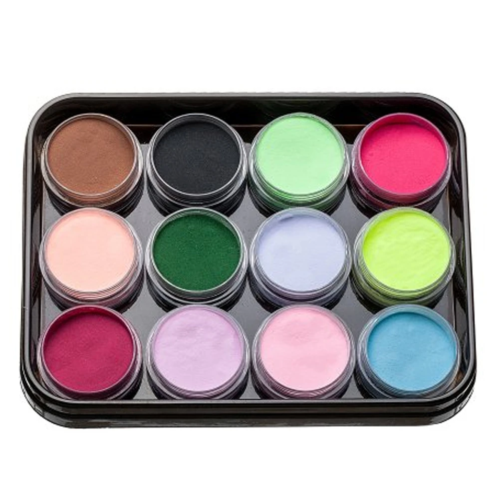 Набор пудр акриловых цветных KODI 4.5 г12 шт (02L)