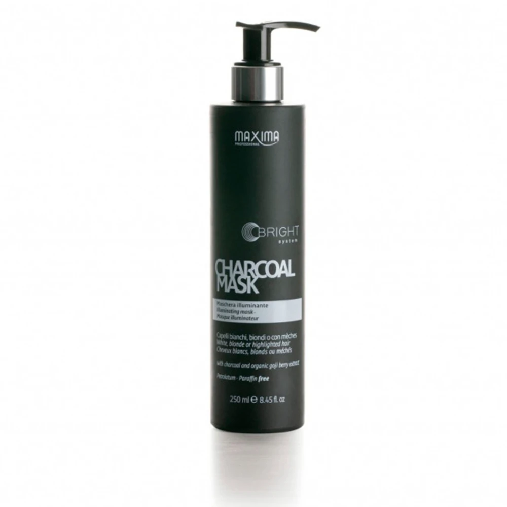 Маска для надання холодних відтінків світлому волоссю Maxima з активованим вугіллям 250 мл