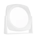 Зеркало косметическое TITANIA белое двустороннее 15х15 см