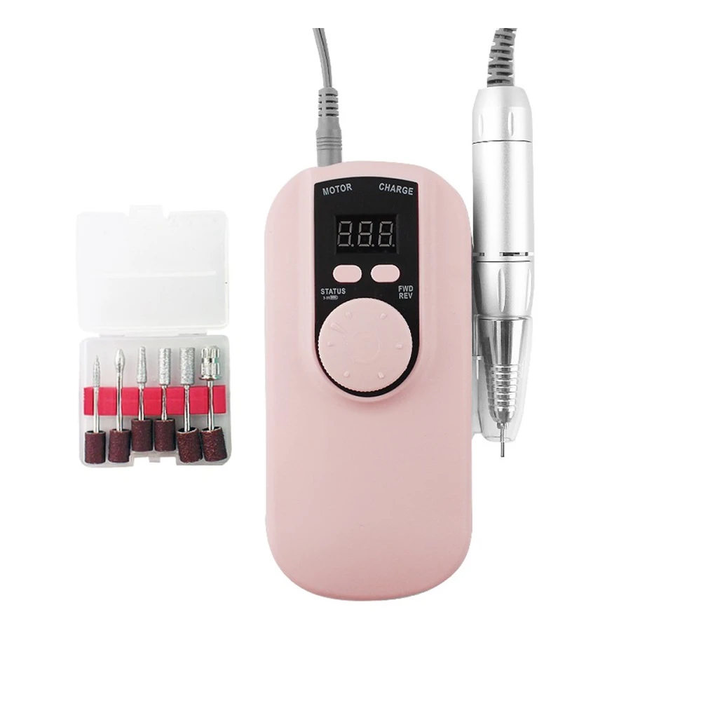 Фрезер портативний на акумуляторі SG 701  35W35000 об (Рожевий)