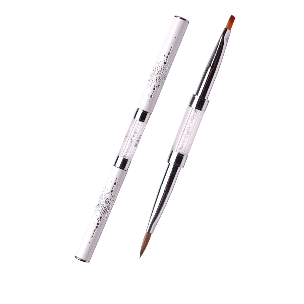 Кисточка KOMILFO Double Acrylic 6 (Kolinsky)Gel flat 6 (Nylon)