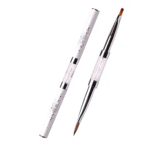 Пензлик KOMILFO Double Acrylic 6 (Kolinsky)Gel flat 6 (Nylon)