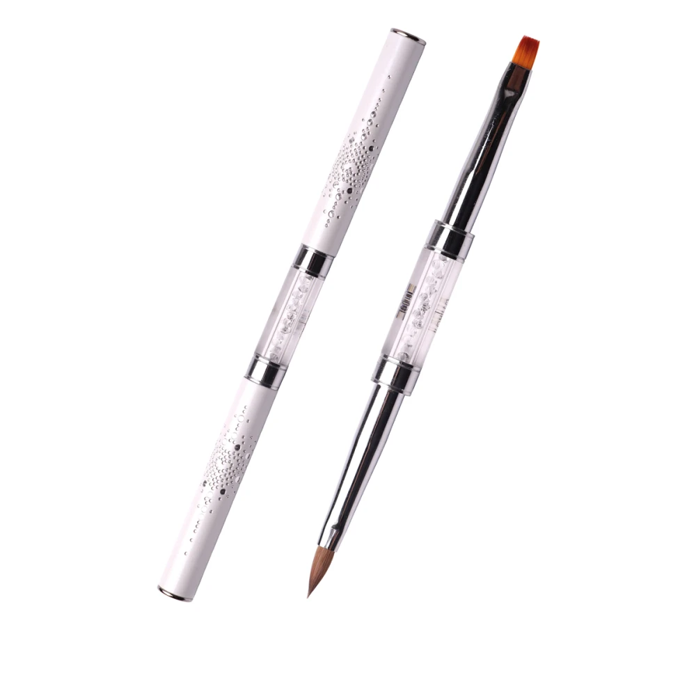 Пензлик KOMILFO Double Acrylic 4 (Kolinsky) Gel flat 4 (Nylon)