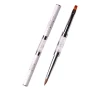 Кисточка KOMILFO Double Acrylic 4 (Kolinsky) Gel flat 4 (Nylon)