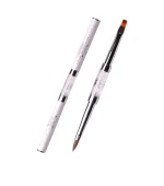 Кисточка KOMILFO Double Acrylic 4 (Kolinsky) Gel flat 4 (Nylon)