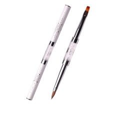 Пензлик KOMILFO Double Acrylic 4 (Kolinsky) Gel flat 4 (Nylon)