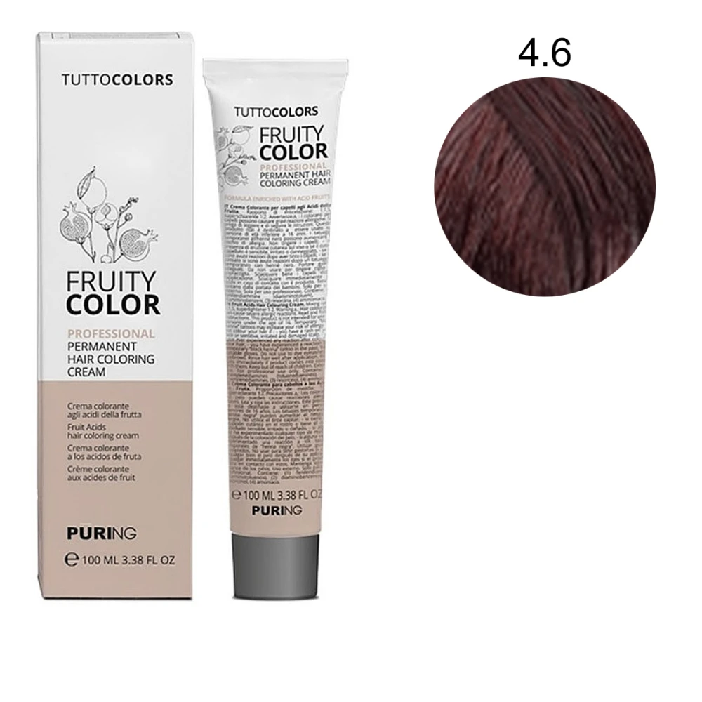 Краска-крем Puring Fruity Color с фруктовыми кислотами 100 мл (4-6)