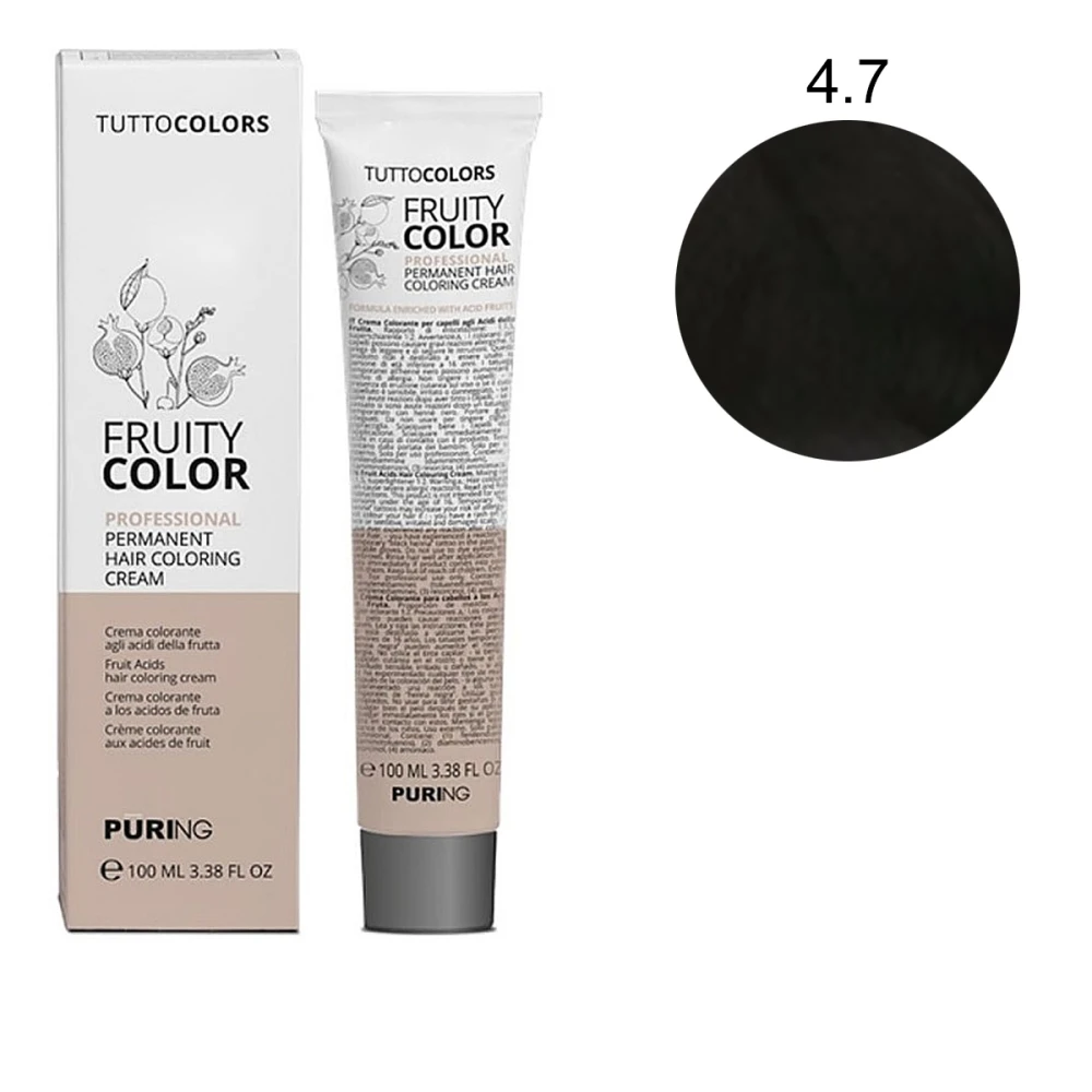 Краска-крем Puring Fruity Color с фруктовыми кислотами 100 мл (4-7)