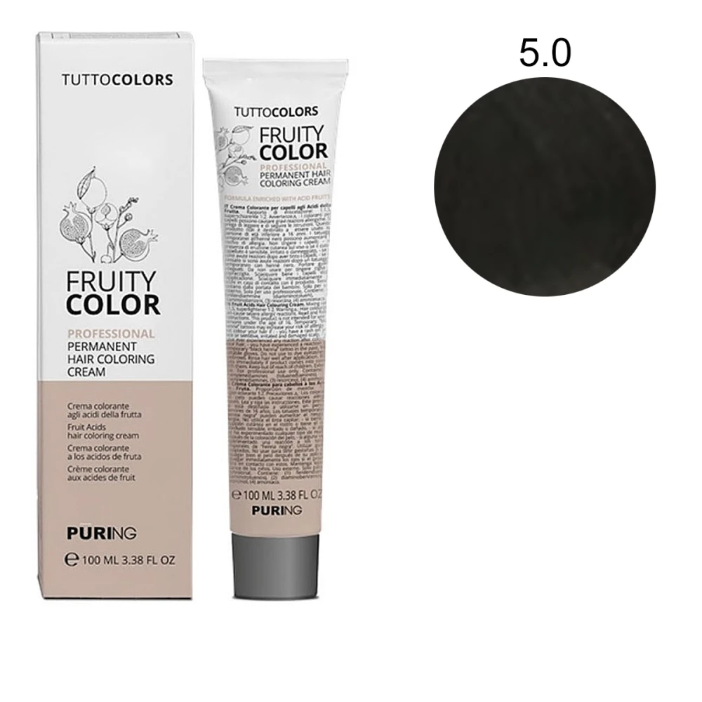 Краска-крем Puring Fruity Color с фруктовыми кислотами 100 мл (5-0)